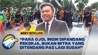 Demo Ojol Nyalakan Tuntutan, Matikan Aplikasi Meet Nite Live