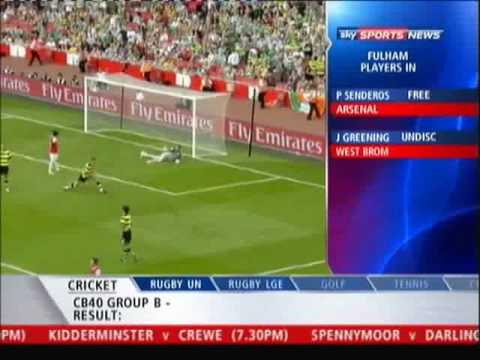 Arsenal V Celtic Goal And Highlights 3-2 Arsenal Emirates Cup 1.08.10 Pre Season Highlights