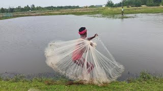 Fishing Net Video - Traditional Net Fishing Village In River With Beautiful Natural