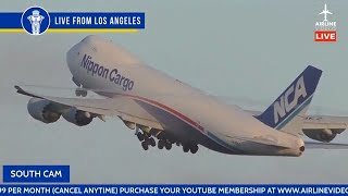 11 HOURS of 🔴LIVE Sunrise Action from Los Angeles International Airport (LAX)