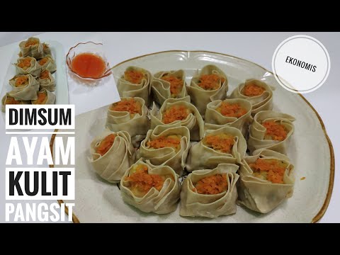 DIMSUM AYAM KULIT PANGSIT EKONOMIS || LEMBUT ENAK DAN MUDAH