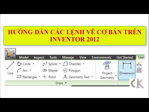 Inventor Hướng dẫn các lệnh vẽ cơ bản trên Inventor 2012