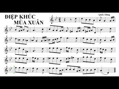 ĐIỆP KHÚC MÙA XUÂN . Sheet nhạc Alto
