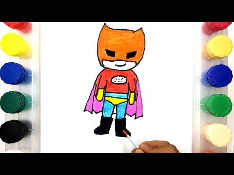 Vẽ và Tô Màu Siêu Nhân Cute | How To Draw Spiderman Cute