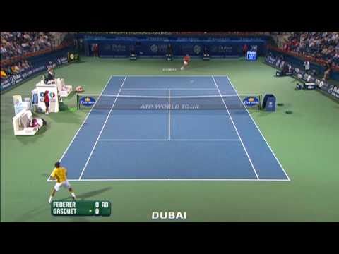 フェデラー vs ガスケ ハイライト - Dubai 2011