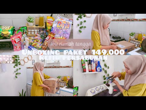 UNBOXING PAKET 149.000 Refil persabunan - ibu rumah tangga