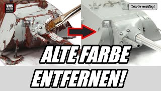 Alte Farbe von Modellen entfernen, entlacken von Modellen. VMS Clean Slate Farbentferner Anleitung