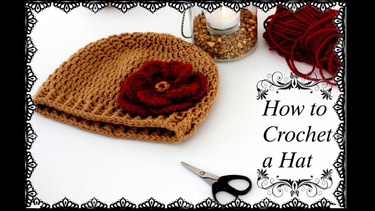 How to Crochet a Beanie Hat HD - YouTube