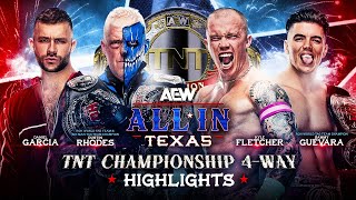 Dustin Rhodes Wins Tnt Championship In Emotional 4-Way Match Aew All In Texas Highlights