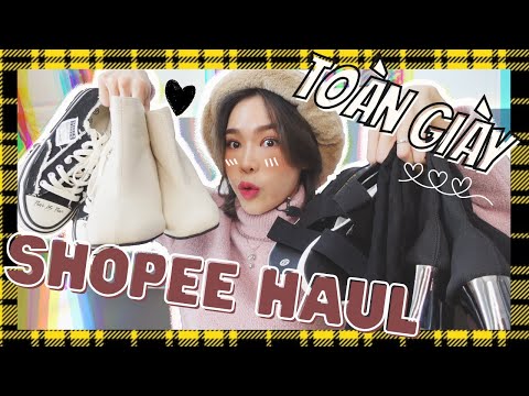 SHOPEE HAUL 5 | GIVEAWAY GIÀY DÉP BOOTS SIÊU XINH CỰC RẺ CHỈ TỪ 46K PART 2