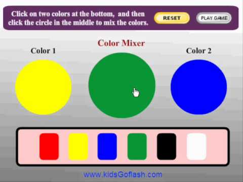 Preschool Game for kids - Color Mixer - YouTube