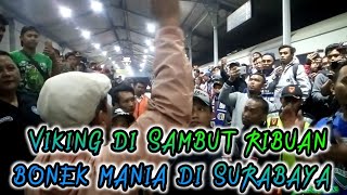 Detik - Detik Kereta Rombongan Suporter Persib VIKING Tiba Di Stasiun Gubeng Surabaya,25 07 2018