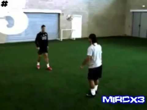 Beckham Ronaldinho Pirlo on Cristiano Ronaldo Vs Ronaldinho   Freestyle