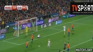 Amazing shoot from Enis Bardhi and a great save from De Gea (Spain vs Macedonia)