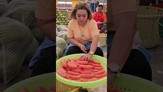 Pink Pomelo Fruit Cutting Skills #shorts