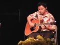 Hawaiian Slack Key Guitar Music duet ---15 year old performs on stage for first time