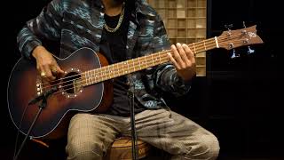 Ortega D7E 4-String Acoustic/Electric Bass Guitar Bourbon Burst