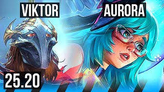 Viktor Vs Aurora Mid 10111, Rank 6 Viktor, Godlike Euw Challenger 25.20