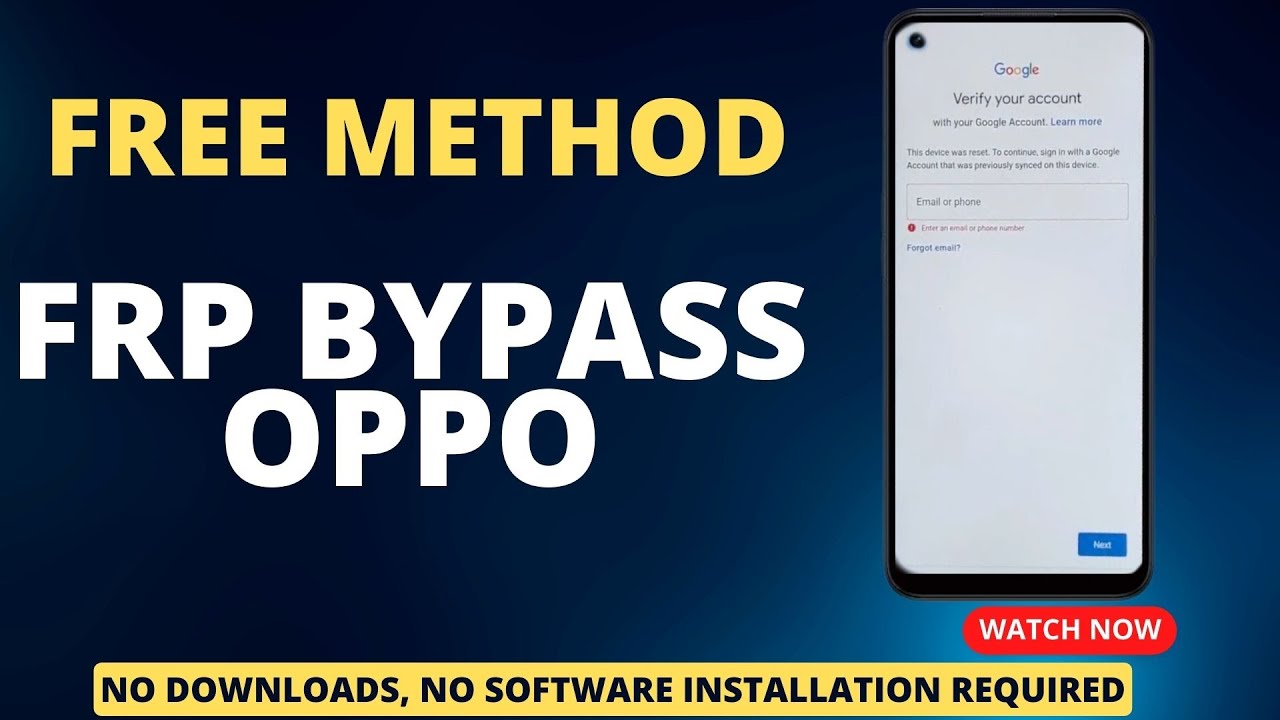 Oppo A16 FRP Bypass | Oppo A16 Google Account Bypass FRP Oppo A16 FRP Bypass | Oppo A16 Google Account Bypass FRP