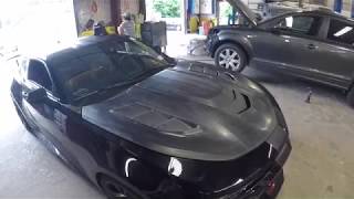 IROC Motorsports ZR1 hood unboxing and test fit on 2016 Camaro