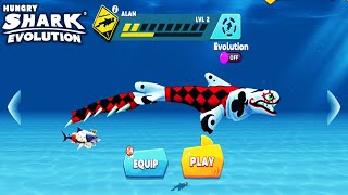 Hungry Shark Evolution New Skin Alan Harlequin Unlock Gameplay Walkthrough