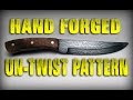 Hand Forging Damascus - Pattern Series 1 - The UNTWIST pattern - Pallet wood Handle Hand Forging Damascus - Pattern Series 1 - The UNTWIST pattern - Pallet wood Handle
