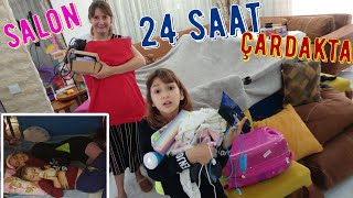 24 saat salonda çardakta kalmak