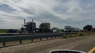 Accident involving several big rigs closes northbound I-5 in Stockton.
