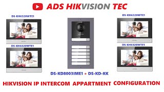 Hikvision Ip Intercom Ds-Kd8003Ime1 With Kd-Kk Apartment Configuration