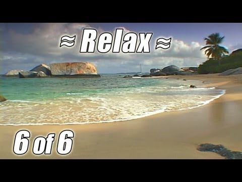 #1 RELAXING Ocean Sounds #6 CARIBBEAN BEACHES Beach Nature Meditation Hypnosis study to No Music