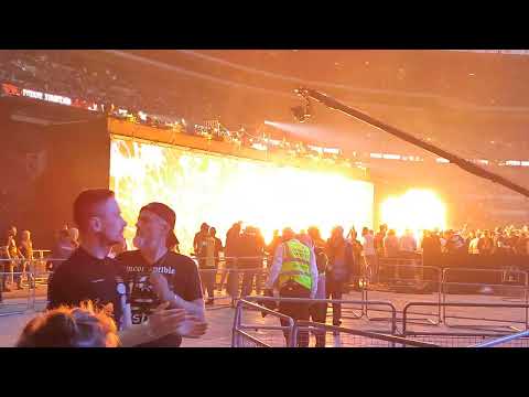 Mogul Embassy's Swerve Strickland (with Prince Nana) entrance at AEW All In 2023 in Wembley