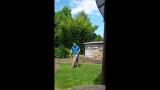 Freshly made big club, first swings