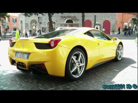 Giallo Modena Ferrari 458 Italia nice plate 1080p