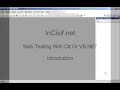 InCisif.net - Web Testing With C# Or VB.NET