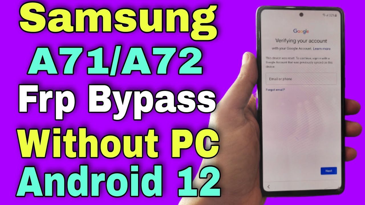 Samsung A71/A72 Frp Bypass Without PC Android 12 | Samsung A71/A72 Frp Bypass Without PC Android 12 |