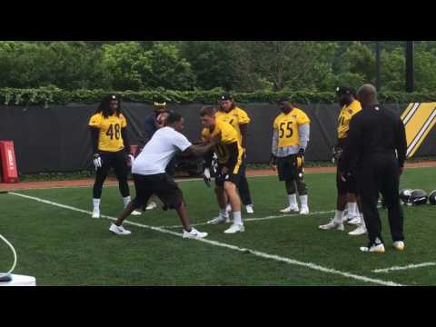 James Harrison Coaches Up T J Watt Pittsburgh Steelers Olbs James Harrison Coaches Up T J Watt Pittsburgh Steelers Olbs