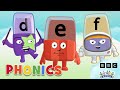 Youtube Thumbnail Phonics - Learn to Read | Letters D, E, F | Alphablocks