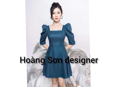 Dạy cắt may cơ bản:hướng dẫn cách cắt đầm cổ vuông bổ mảnh thân xếp ly|hoàng sơn designer