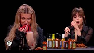 Tasting Hot Y Wings Millie Bobby Brown & Jenna Ortega