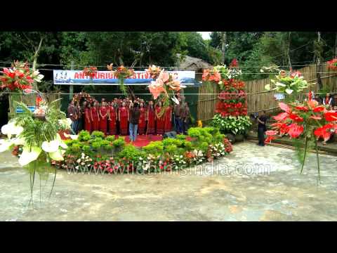 Mizo song presented by choir group of Mizoram