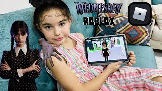 ROBLOX DA WEDNESDAY KARAKATERİ YAPALIM !! ELİF SİNEMİN EV TURU !!