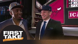 How will Grayson Allen and Donovan Mitchell play together on Jazz? | First Take | ESPN How will Grayson Allen and Donovan Mitchell play together on Jazz? | First Take | ESPN