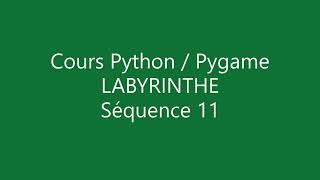 Création De Jeu Vidéo 2D En Python Et Pygame, Labyrinthe 1111