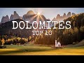 TOP 10 DOLOMITES | Italy Travel Video