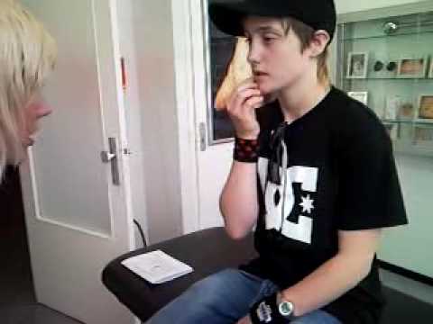 snake bite piercing. My friend getting Snake Bites