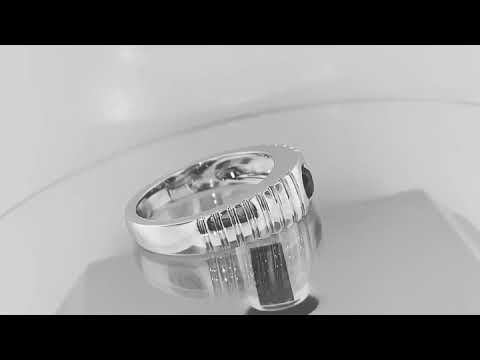 Black Diamond Mens Solitaire Ring, Mens Wedding Ring 14K White Gold  or Yellow Gold 0.55 Carat Handmade Black Diamond Mens Solitaire Ring, Mens Wedding Ring 14K White Gold  or Yellow Gold 0.55 Carat Handmade