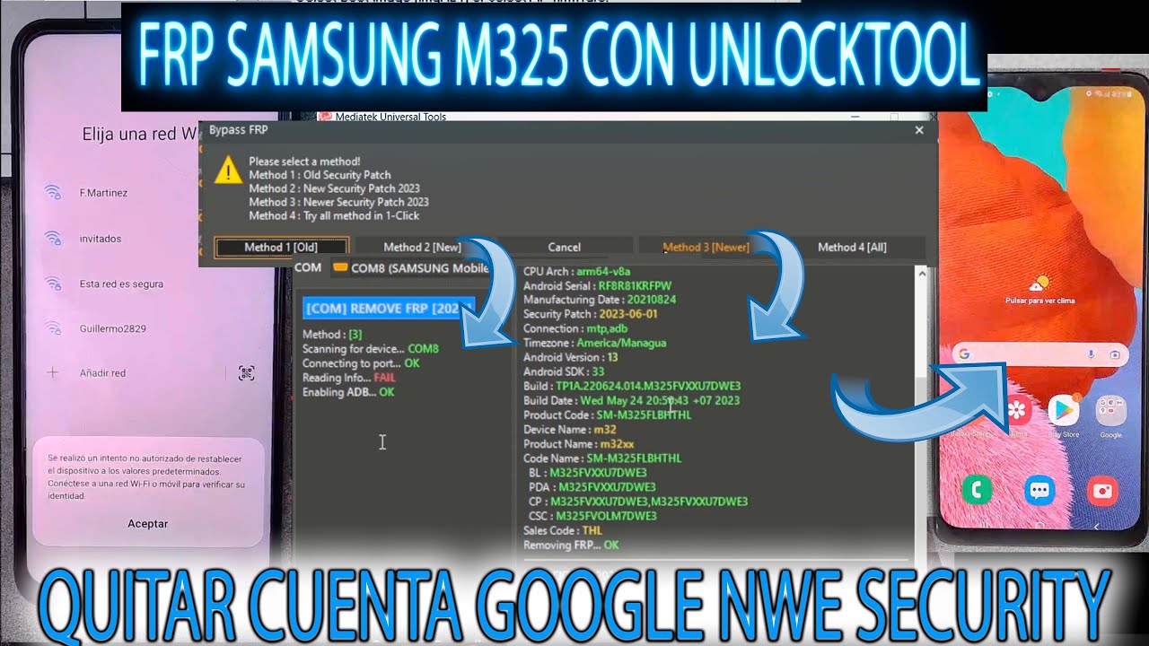 FRP SAMSUNG M32 QUITAR CUENTA GOOGLE ULTIMA PARCHE CON FRP SAMSUNG M32 QUITAR CUENTA GOOGLE ULTIMA PARCHE CON