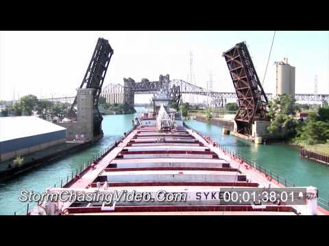 HD Time-Lapse of the freighter Wilfred Sykes Inbound into port in Chicago