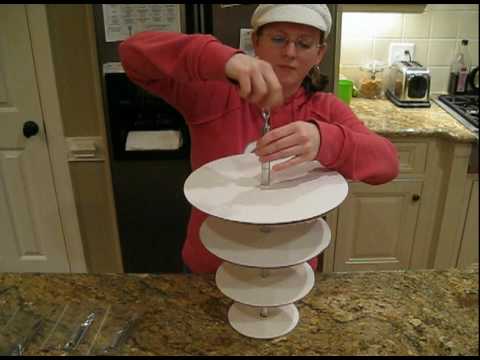 Sometimes called a chandelier cake this upside down wedding cake stand is 