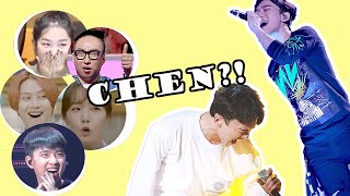 Everyone being shocked at Chen's vocals for 10 minutes straight